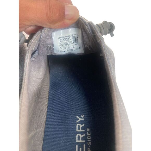 Sperry Crest Vibe Linen Women’s Sneakers in Gray Size 9 - Picture 6 of 6